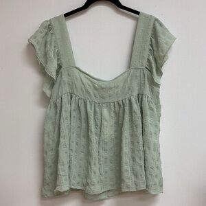 ANNIEWEAR- Causal Minty Top